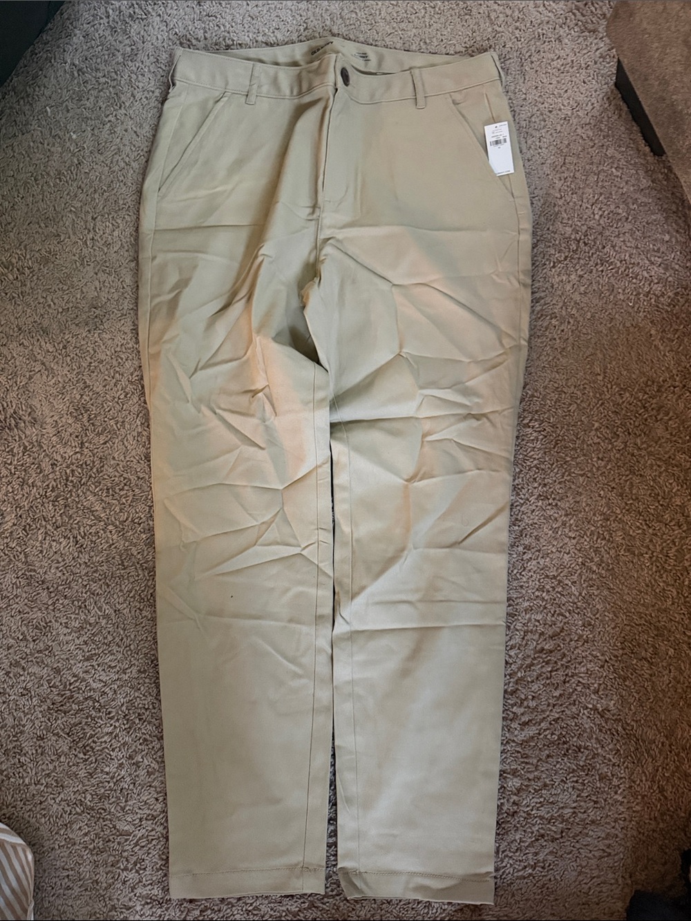 Old Navy Slim Straight Khaki Pants - Light Tan
